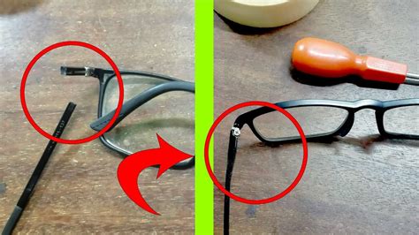 fixing glasses frames.